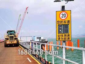 桥梁路段施工区域安装车速警示超速拍照系统