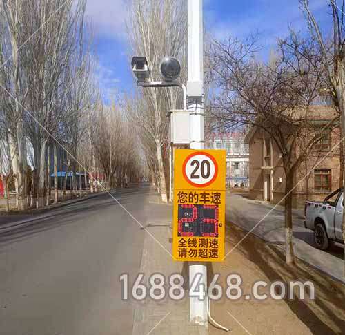 山东淄博某厂区安装车速显示雷达测速抓拍系统