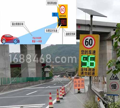 高速公路施工路段安装车速反馈标志牌