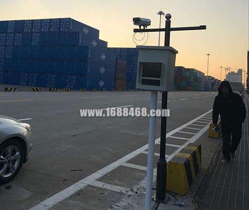 连云港新东方国际货柜码头安装雷达测速仪